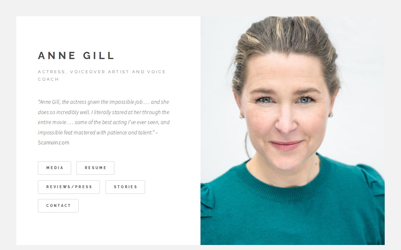 Anne Threadgill Anne Gill - Actress, Voiceover Artist and Voice Coach